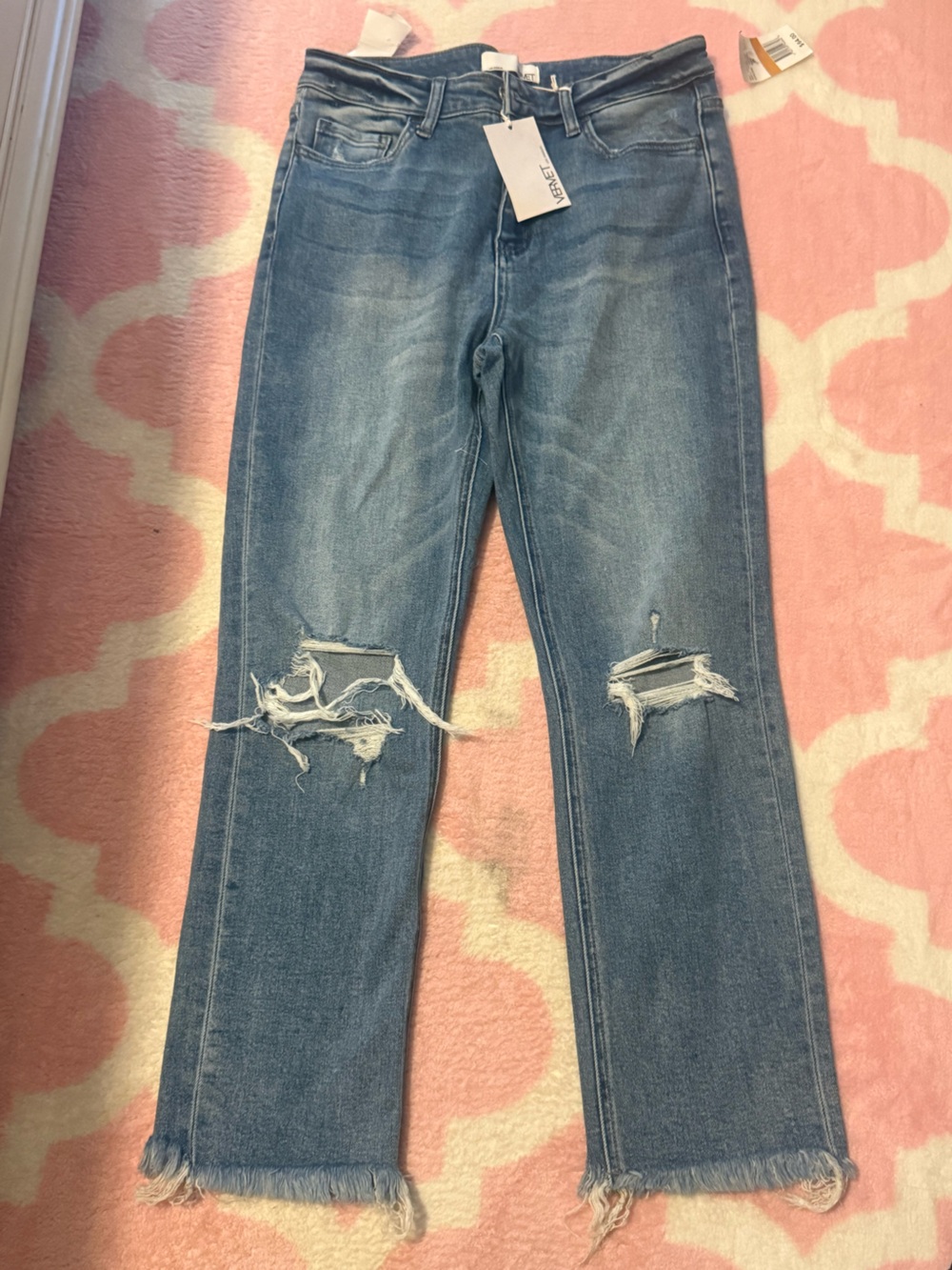 Dry Goods Light Blue Distressed Skinny Jeans